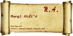 Mangl Atád névjegykártya